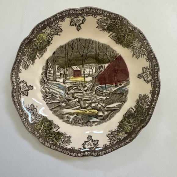 Johnson Brothers The Friendly Village Set 6 Saucers 5.5" The Ice House ENGLAND - Picture 5 of 10